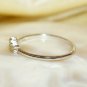 White Diamond Cluster Ring 14k Gold Natural Diamond Cluster Stackable Ring Band.