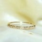 Gold Half Eternity Solid Band Diamond Ring 14K Wedding 14k Yellow Round Band NS9