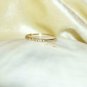 Gold Half Eternity Solid Band Diamond Ring 14K Wedding 14k Yellow Round Band NS9