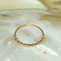 Gold Half Eternity Solid Band Diamond Ring 14K Wedding 14k Yellow Round Band NS9