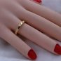 Ring Gold Diamond Engagement Bezel 14K Yellow Set Cut Round Wedding Band NF78.