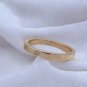 Ring Gold Diamond Engagement Bezel 14K Yellow Set Cut Round Wedding Band NF78.