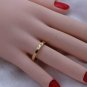 Ring Gold Diamond Engagement Bezel 14K Yellow Set Cut Round Wedding Band NF78.