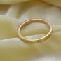 Ring Gold Diamond Engagement Bezel 14K Yellow Set Cut Round Wedding Band NF78.