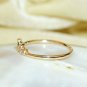 Gold Ring Diamond Crown 14K Yellow Wedding Engagement Band Round Cut Diamond.