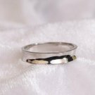 14k Gold Ring 4mm Ring Engagement Band Unisex Simple Band Plain White Gold Ring