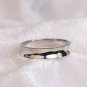 14k Gold Ring 4mm Ring Engagement Band Unisex Simple Band Plain White Gold Ring