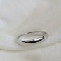 14k Gold Ring 3mm Ring Engagement Band Unisex Simple Band Plain White Gold NS5.