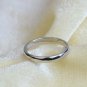 14k Gold Ring 3mm Ring Engagement Band Unisex Simple Band Plain White Gold NS5.