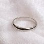 14k Gold Ring 3mm Ring Engagement Band Unisex Simple Band Plain White Gold NS5.