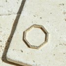 Octagon Diamond Gold Ring 14k Solid Gold Ring Bolt Shape Wedding Diamond Ring. Octagon Diamond Gold Ring 14k Solid Gold Ring Bolt Shape Wedding Diamond Ring.