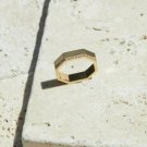 Octagon Diamond Gold Ring 14k Solid Gold Ring Minimalist Geometric Design Ring. Octagon Diamond Gold Ring 14k Solid Gold Ring Minimalist Geometric Design Ring.