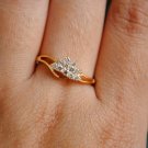 Diamond Cluster Wave Ring 14k Gold Curved Split Shank Diamond Ring Bride Ring. Diamond Cluster Wave Ring 14k Gold Curved Split Shank Diamond Ring Bride Ring.