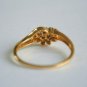 Diamond Cluster Wave Ring 14k Gold Curved Split Shank Diamond Ring Bride Ring.
