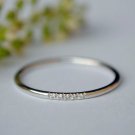 14k Solid Gold 1mm Dainty Band Diamond Thin Skinny Wedding Band Stack Ring Gift. 14k Solid Gold 1mm Dainty Band Diamond Thin Skinny Wedding Band Stack Ring Gift.