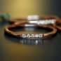 14k Solid Gold 1mm Dainty Band Diamond Thin Skinny Wedding Band Stack Ring Gift.