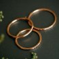 14k Solid Gold 1mm Dainty Band Diamond Thin Skinny Wedding Band Stack Ring Gift.
