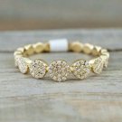 14k Solid Gold Diamond Dainty Round Eternity Band Anniversary Couple Ring Band N 14k Solid Gold Diamond Dainty Round Eternity Band Anniversary Couple Ring Band N