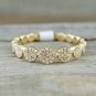 14k Solid Gold Diamond Dainty Round Eternity Band Anniversary Couple Ring Band N
