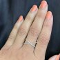Pave Diamond Crossover Ring 14k Gold Diamond Cross Ring Proposal Ring Gift Charm