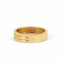 Bezel Set Diamond 14k Solid Gold Wedding Band Ring Engagement Men Ring Gift.