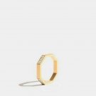 Octagon Diamond Gold Ring 14k Solid Gold Ring Geometric Design Wedding Ring. Octagon Diamond Gold Ring 14k Solid Gold Ring Geometric Design Wedding Ring.