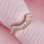 Diamond Wedding Band Curved Wedding Band 14k Gold Women Band Diamond Ring.