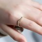 Diamond Wedding Band Curved Wedding Band 14k Gold Women Band Diamond Ring.