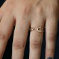 Safety Pin Ring 14k Gold Natural Diamond Ring Cuff Ring Women Birthday Gift Ring