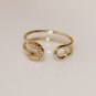 Safety Pin Ring 14k Gold Natural Diamond Ring Cuff Ring Women Birthday Gift Ring