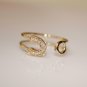 Safety Pin Ring 14k Gold Natural Diamond Ring Cuff Ring Women Birthday Gift Ring