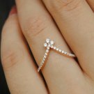 Diamond Wedding Band Deep Chevron V Ring 14k Solid Gold Stack Ring Diamond Band. Diamond Wedding Band Deep Chevron V Ring 14k Solid Gold Stack Ring Diamond Band.