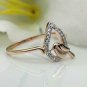 14k Solid Gold Diamond Sparrow Bird Ring Diamond Peace Ring Band Birthday Gift.