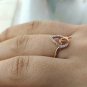 14k Solid Gold Diamond Sparrow Bird Ring Diamond Peace Ring Band Birthday Gift.