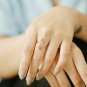Double Heart Statement Ring 14k Solid Gold Diamond Ring Band Graduation Gift.