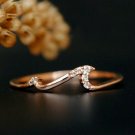 Diamond Wave Ring 14k Gold Ocean Tide Current Band Wave Surfer Ring Ocean Lover.