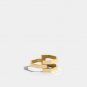 Triple Octagon Gold Ring 14k Solid Gold Ring Minimalist Geometric Design Ring.