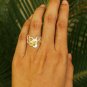 14k Solid Gold Honeycomb Ring Designer Bee Ring Birthday Ring Fashion Jewelry.