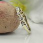 14k Solid Gold Dainty Natural Diamond Wedding Band Women's Promise Wedding Band.
