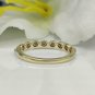 14k Solid Gold Dainty Natural Diamond Wedding Band Women's Promise Wedding Band.