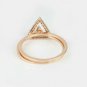 Diamond Triangle Shape Double Stackable Band Ring 14k Gold Wedding Ring Gift.