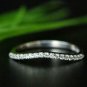 Curved Wedding Band 14k Gold Natural Diamond Engagement Ring Half Eternity Band.