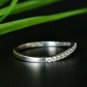 Curved Wedding Band 14k Gold Natural Diamond Engagement Ring Half Eternity Band.