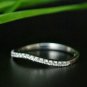 Curved Wedding Band 14k Gold Natural Diamond Engagement Ring Half Eternity Band.