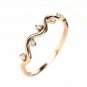 Diamond Minimalist Promise Ring 14k Solid Gold Eternity Wedding Statement Ring.