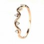 Diamond Minimalist Promise Ring 14k Solid Gold Eternity Wedding Statement Ring.