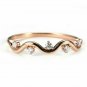 Diamond Minimalist Promise Ring 14k Solid Gold Eternity Wedding Statement Ring.