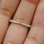 Tapered 14k Gold Diamond Band Bow Tie Dainty Bridal Band Minimalist Wedding Ring