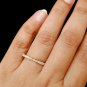 Tapered 14k Gold Diamond Band Bow Tie Dainty Bridal Band Minimalist Wedding Ring