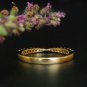 Tapered 14k Gold Diamond Band Bow Tie Dainty Bridal Band Minimalist Wedding Ring